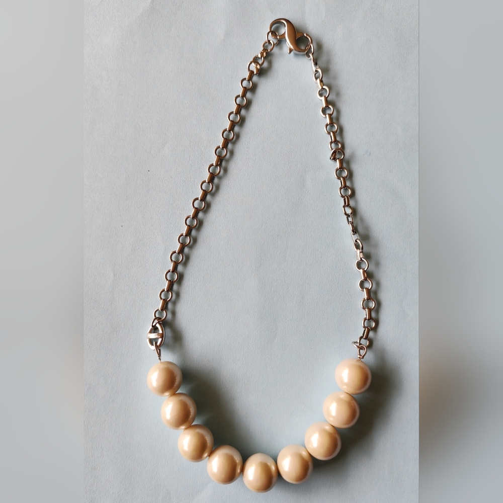 Lia Sophia Cream Necklace with Minimalist Design